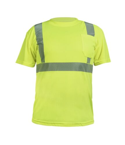 Playera amarilla manga corta HV con reflejante SR1075