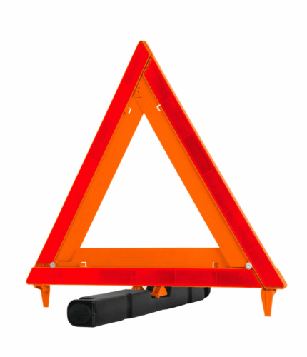 Triángulo de seguridad, 17", con estuche plástico, TRUPER