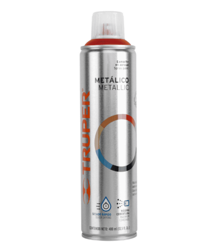 Pintura en aerosol, rojo metálico, bote esbelto, 400 ml