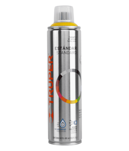 Pintura en aerosol, amarillo, canario, bote esbelto, 400 ml
