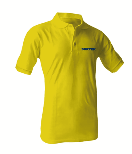 Playera tipo polo para caballero color amarillo