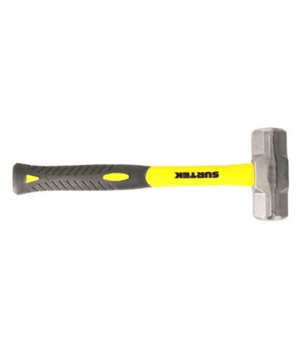 Marro octagonal cabeza forjada con mango corto de fibra de vidrio 12", 4 lb